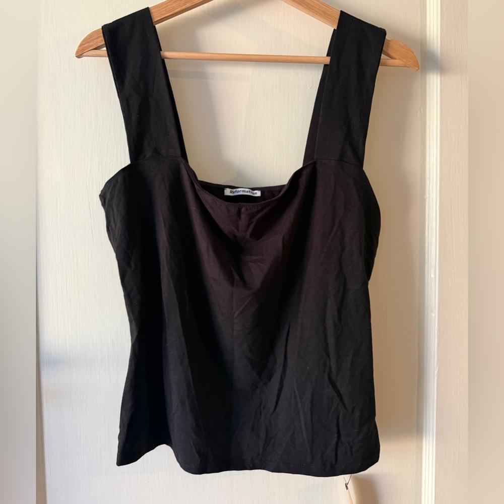 Reformation Clarke Knit Tank, XL, Black, NWT
